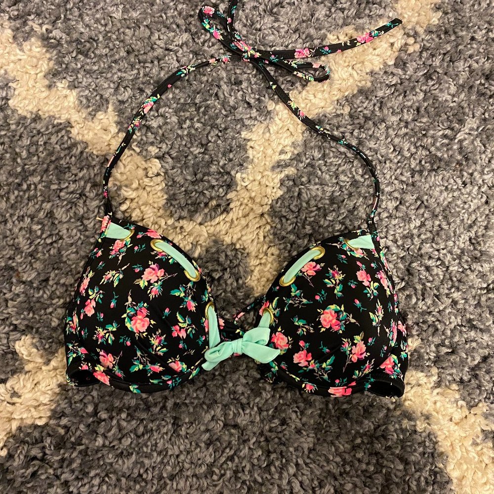 Victoria's secret floral push up bikini top
